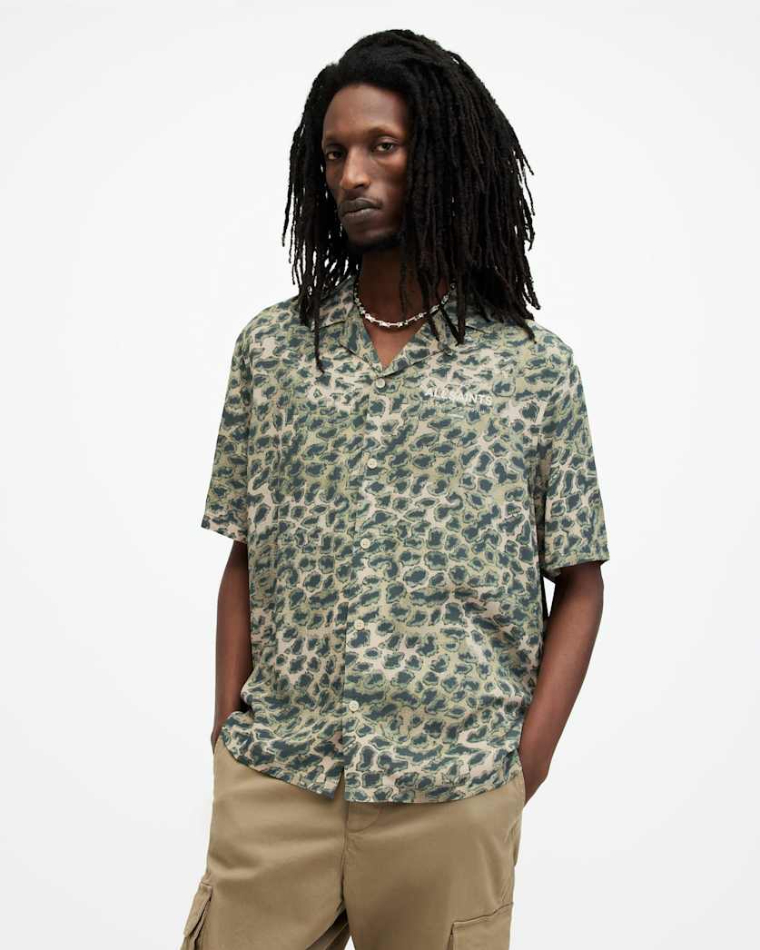 Underground Camouflage Print Logo Shirt