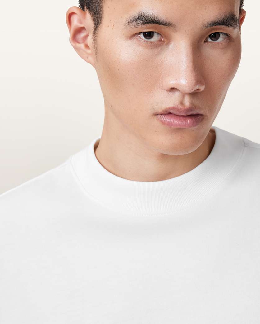 Nero Mock Neck Short Sleeve T-Shirt