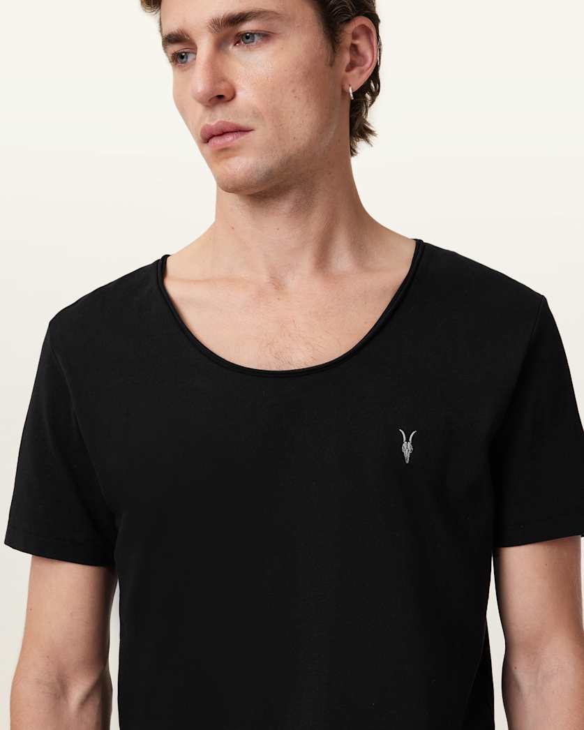 Faris Scoop Neck Slim Fit T-Shirt