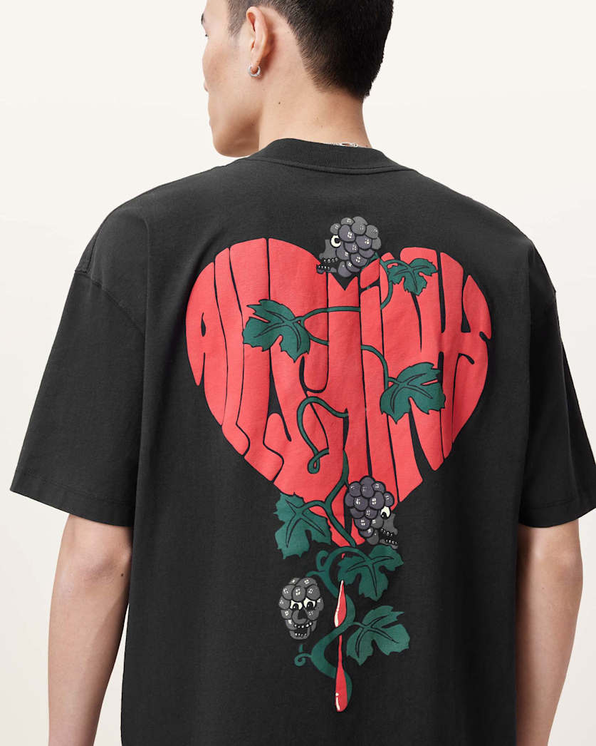 Sown Printed Oversized Crew Neck T-Shirt