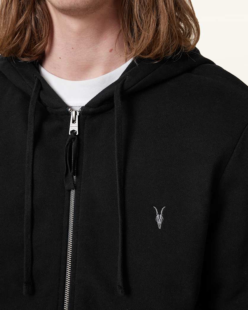 Raven Zip Up Ramskull Hoodie