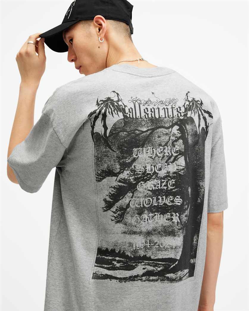 Angelic Oversized Gothic Logo T-Shirt