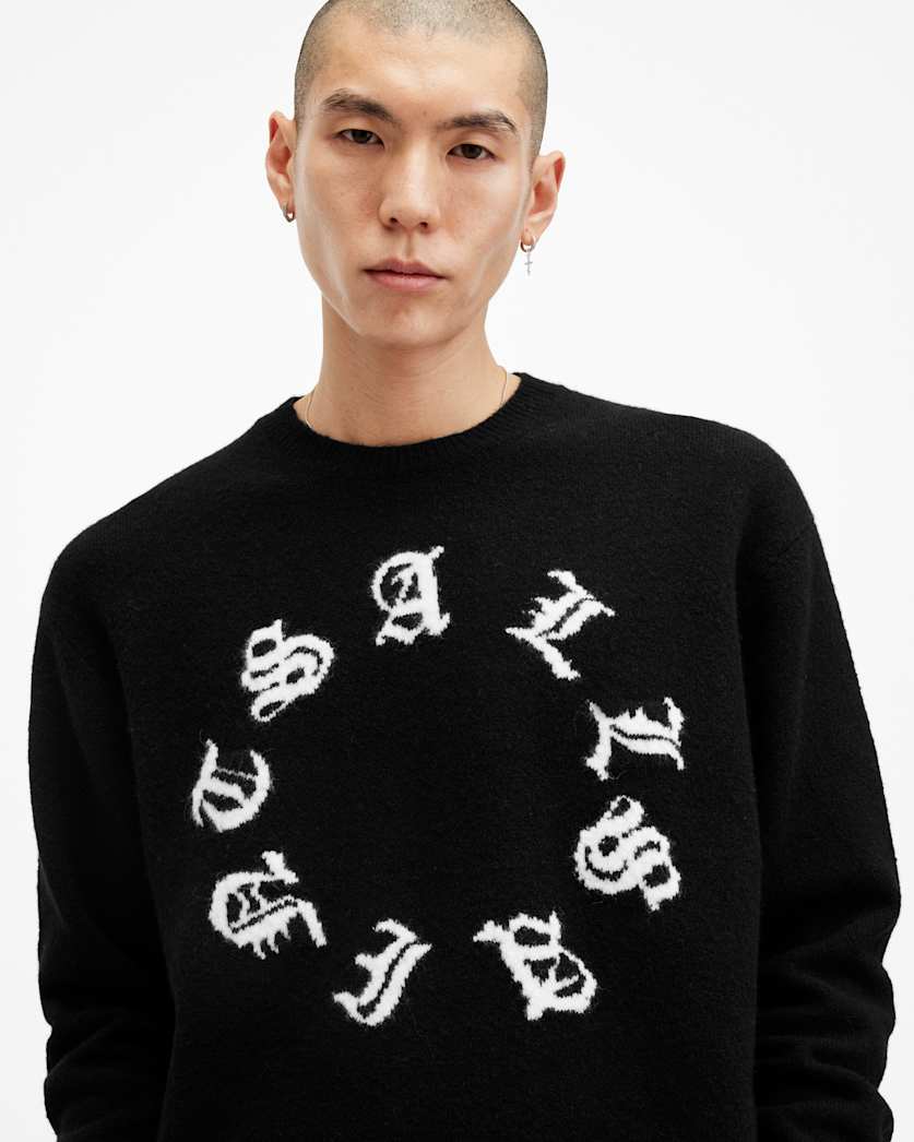 Scripture Gothic Jacquard Logo Sweater