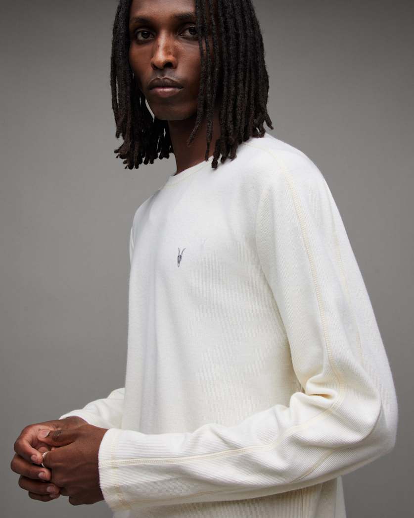 Rowe Long Sleeve Waffle Ramskull T-Shirt