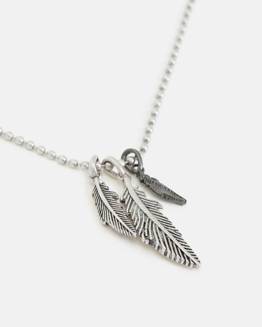 Feather Charm Sterling Silver Necklace