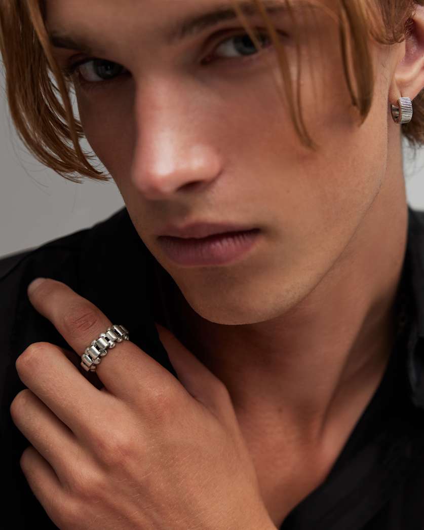 Draco Sterling Silver Chain Ring