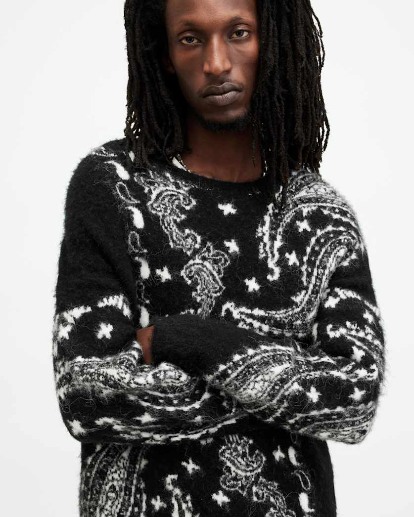 Bandana Paisley Jacquard Brushed Jumper