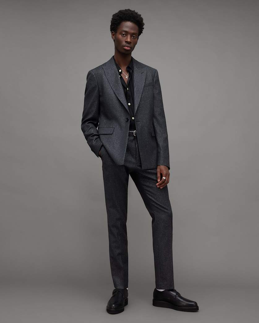 Androm Metallic Pinstripe Skinny Trousers