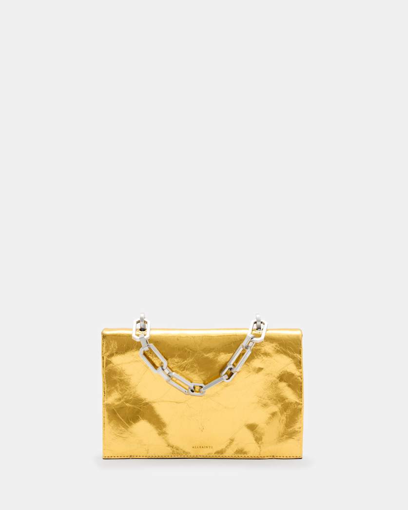 Yua Leather Removable Chain Clutch Bag