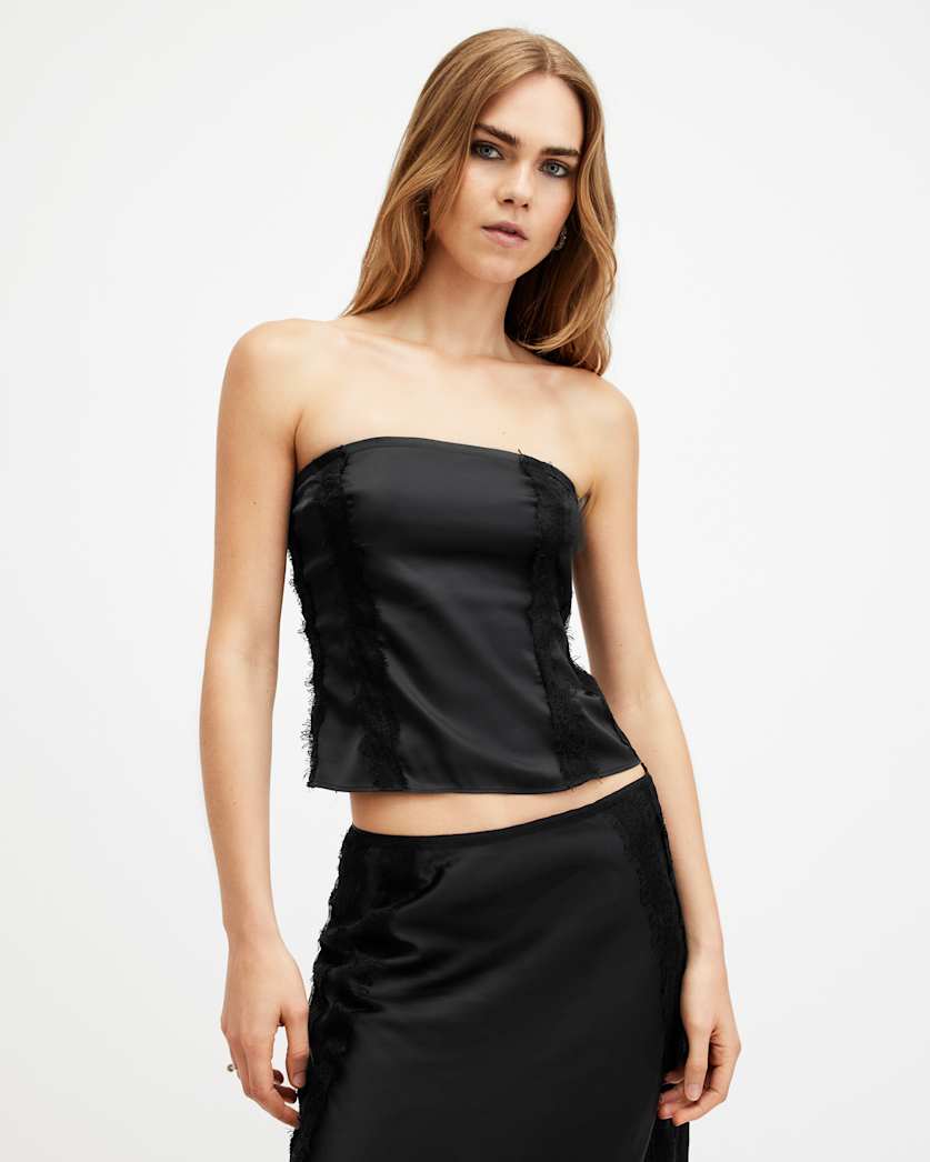Morgan Satin Bandeau Top