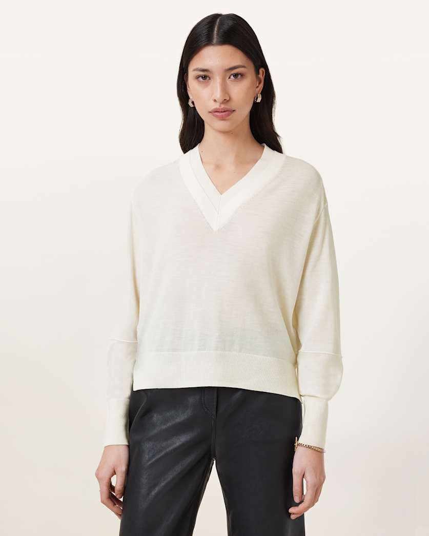 Julieana V Neck Wool Jumper