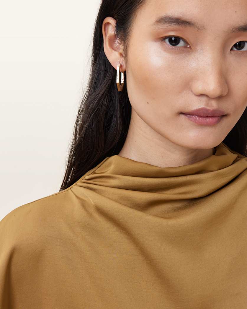 Stella Hex Hoop Earrings