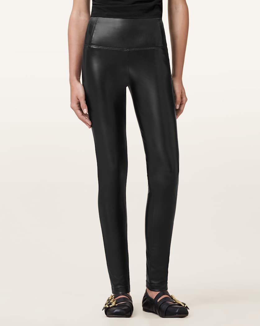 Cora High-Rise Faux Leggings