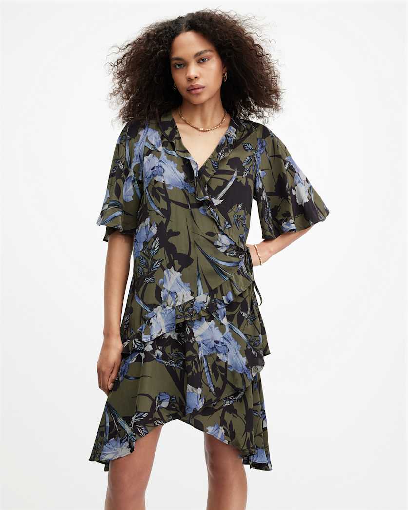 Meagan Batu Wrap Over Mini Dress