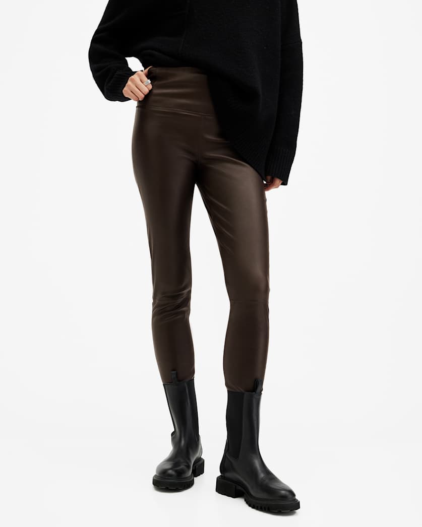 Cora High-Rise Leather Leggings