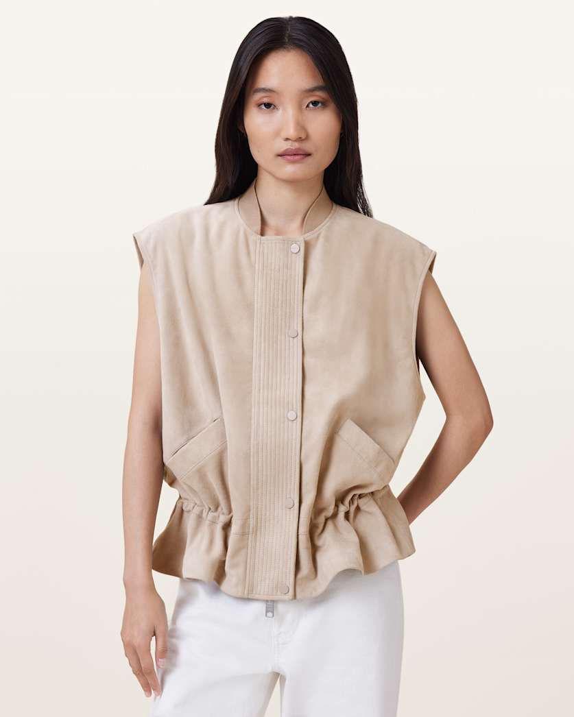 Sofi Relaxed Fit Leather Gilet