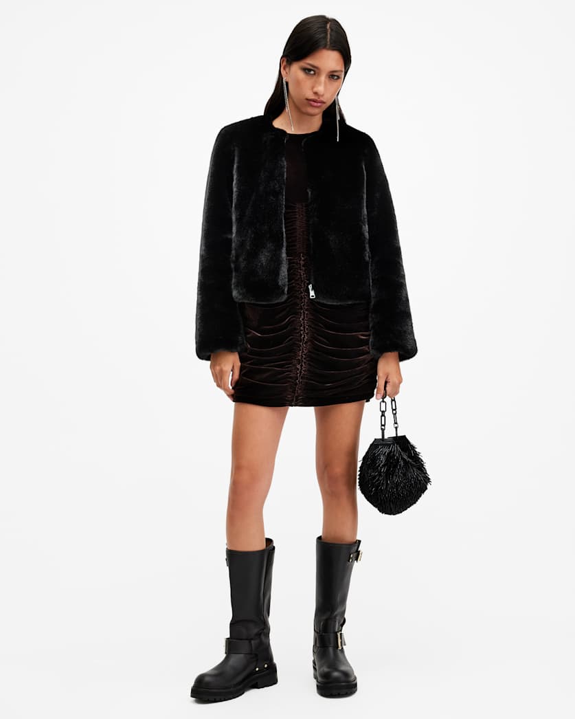 Florence Faux Fur Cropped Coat