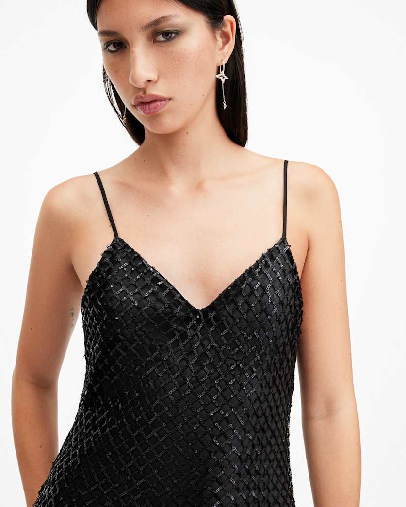 Chantelle Sequin Midi Slip Dress