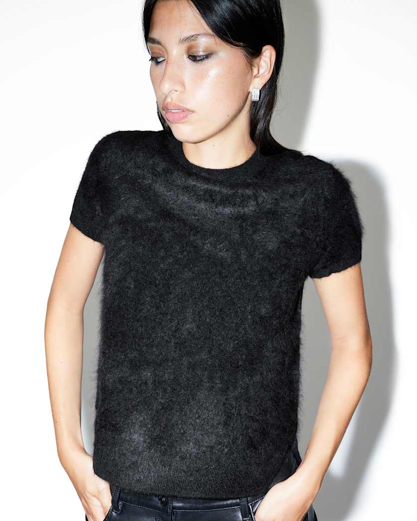 Rebel Brushed Cashmere Knitted T-Shirt