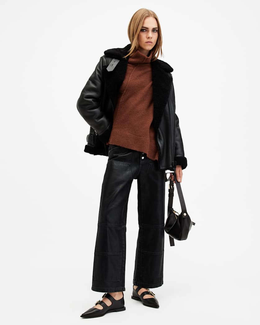 Lock Roll Neck Relaxed Fit Jumper
