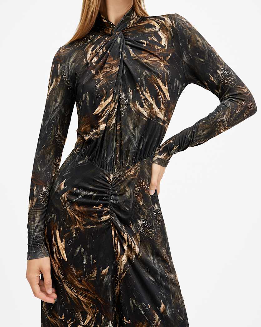 Mina Slim Fit Printed Maxi Dress