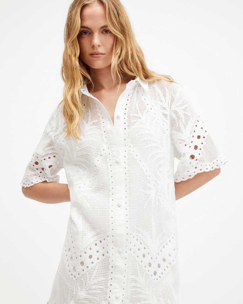 Meria Broderie Midi Dress