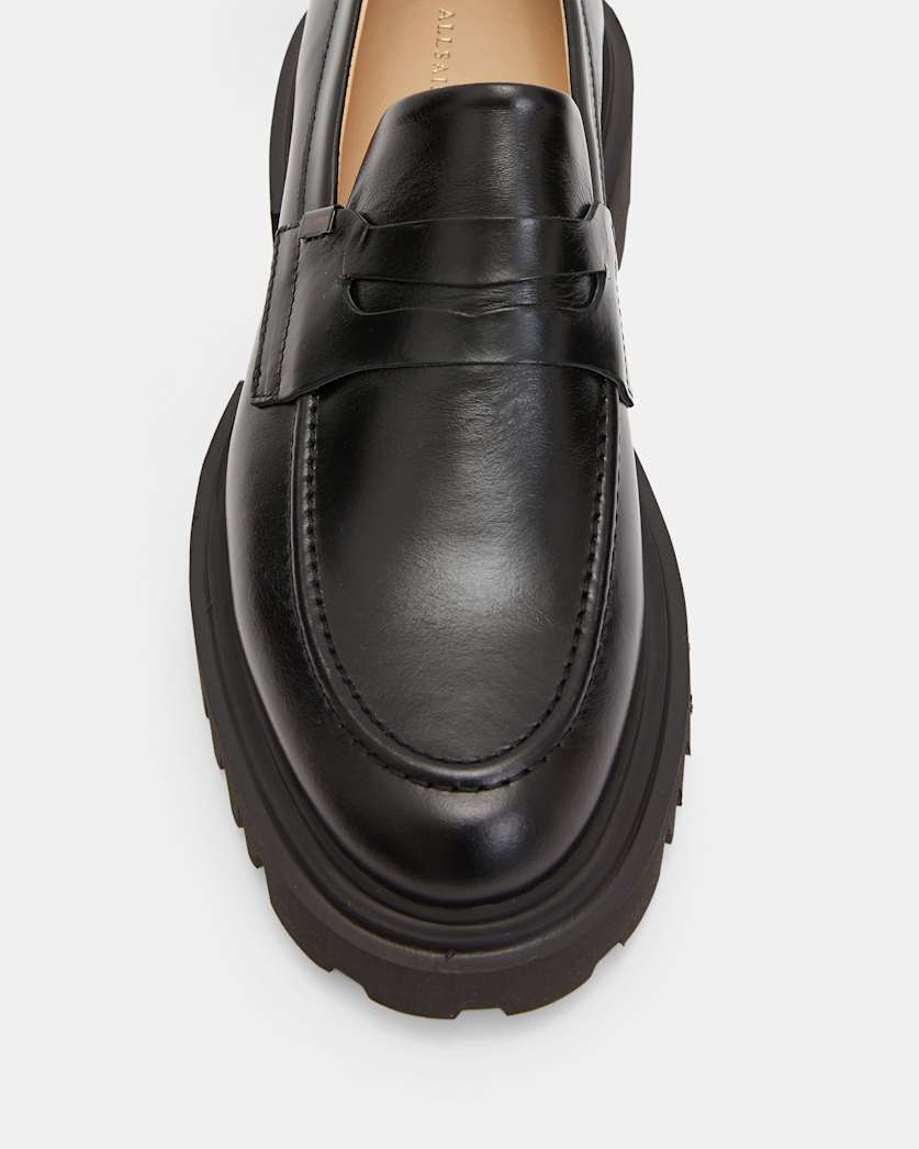 Lola Slip On Shiny Leather Loafers