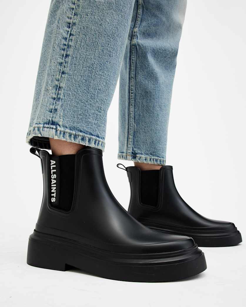 Hetty Logo Rubber Ankle Boots