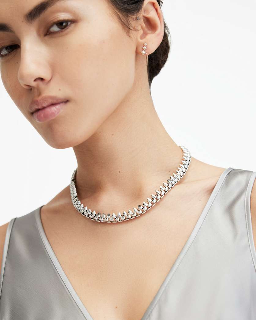 Bobbie Box Chain Studded Necklace