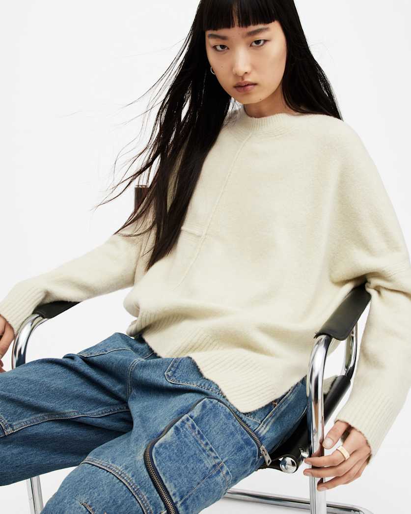 Lock Crew Neck Asymmetric Jumper