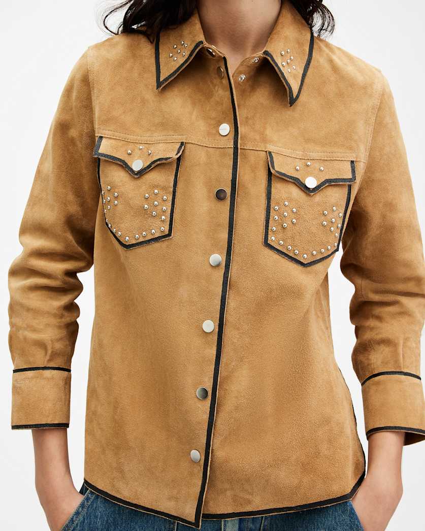 Karlson Studded Suede Western Shirt