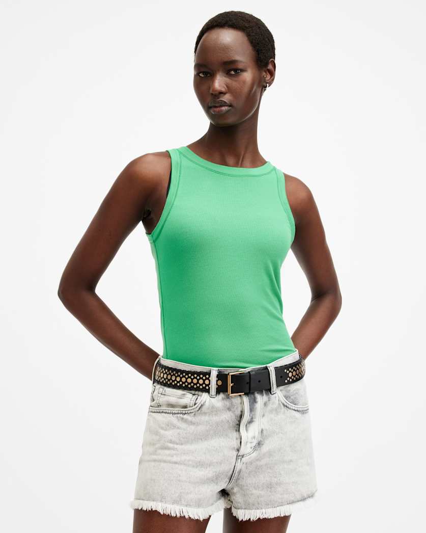 Rina Crew Neck Sleeveless Tank Top