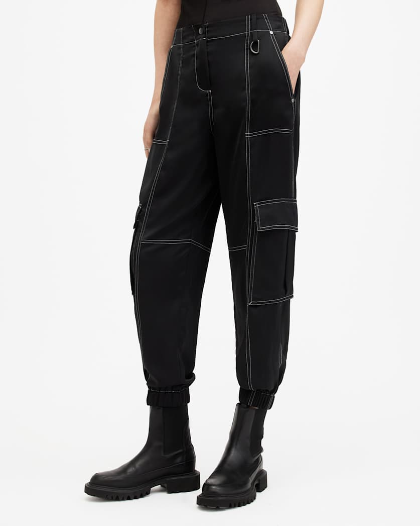 Fran High Rise Tapered Cargo Trousers