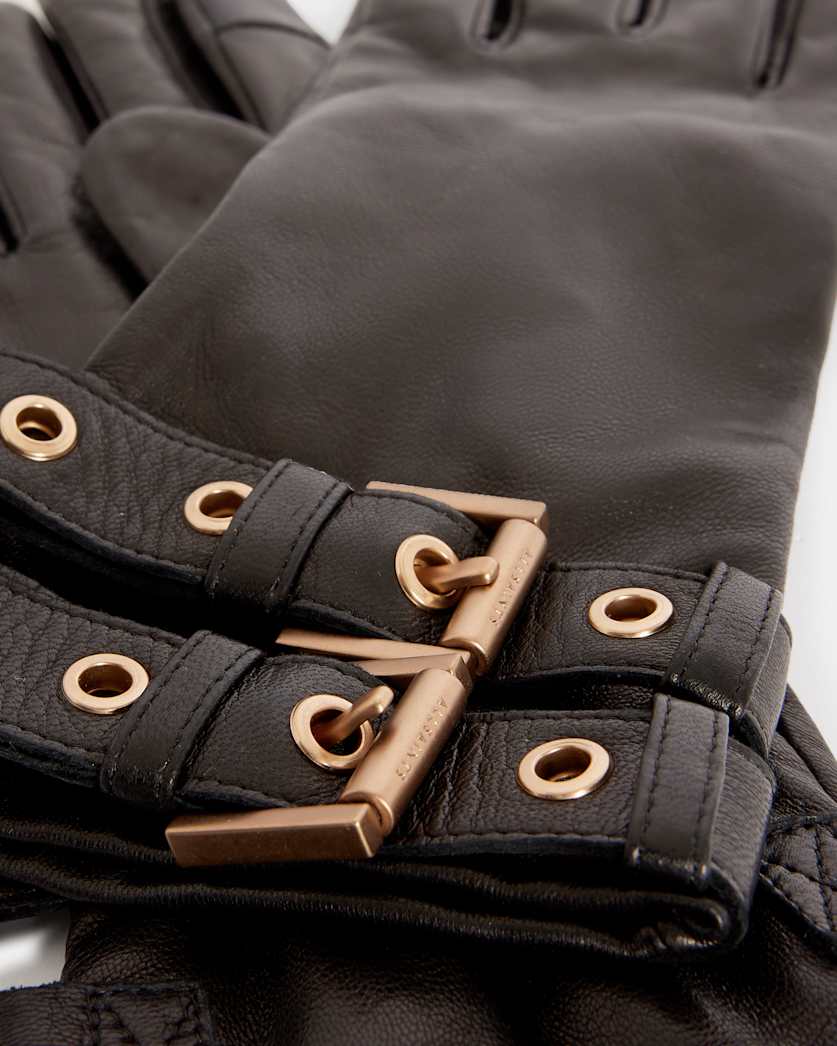 Roxy Leather Buckle Gloves