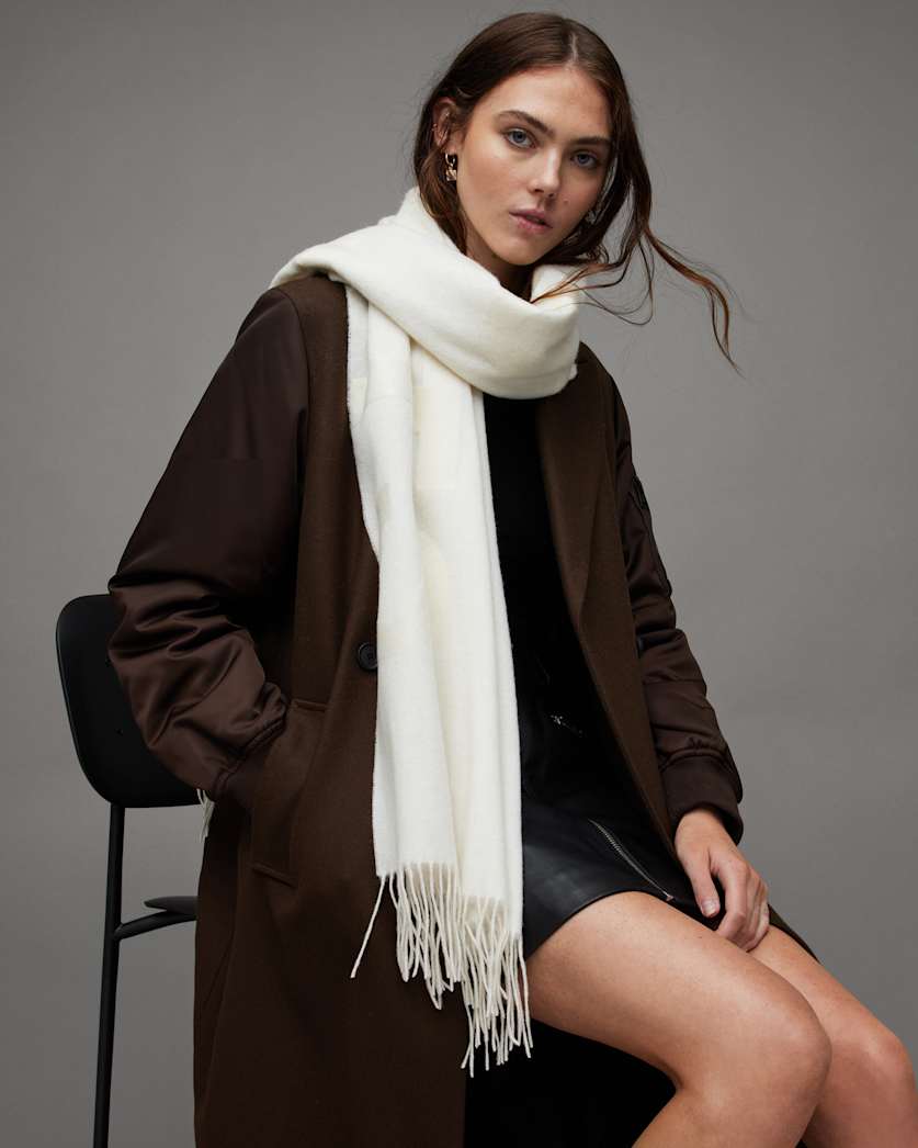 Rae Logo Embroidered Scarf