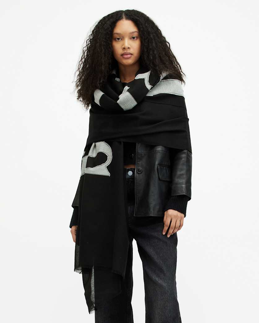 Oppose Large Oblong Logo Scarf