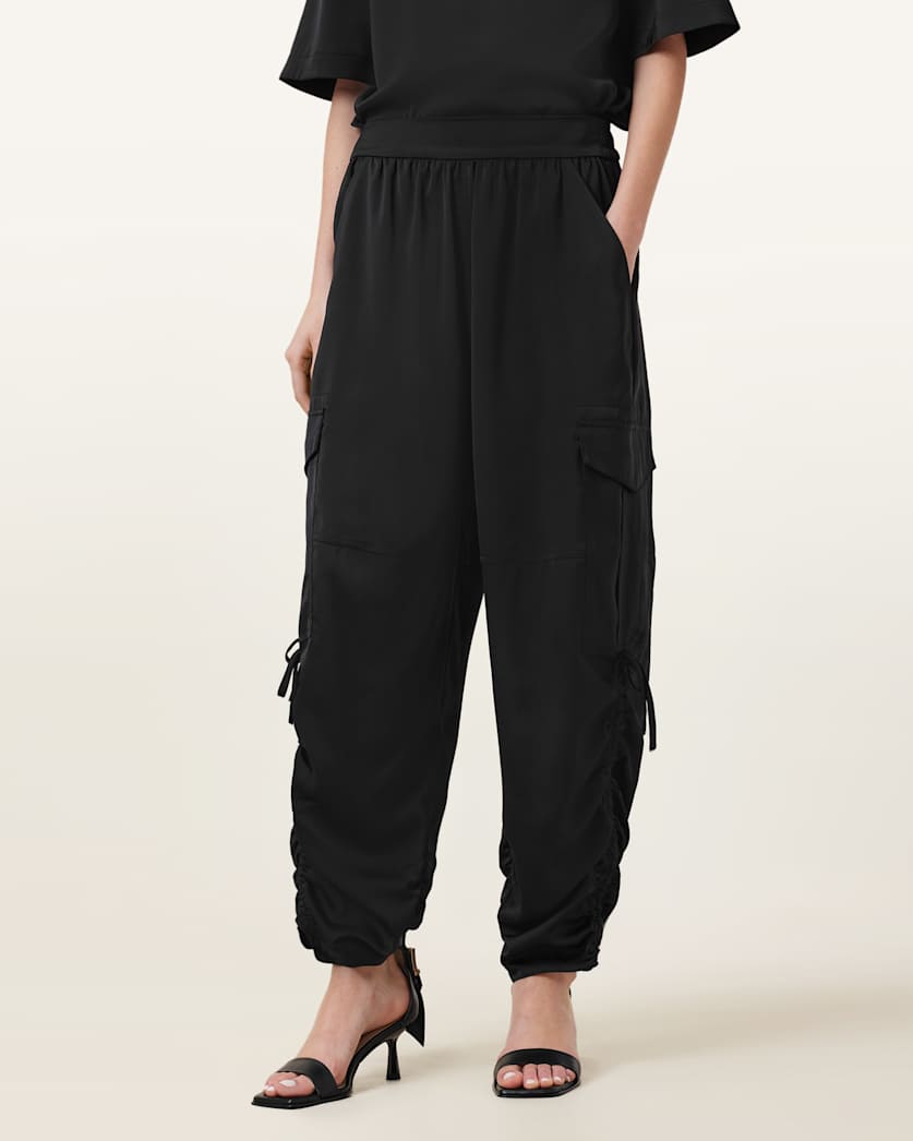 Kaye Relaxed Fit Satin Trousers