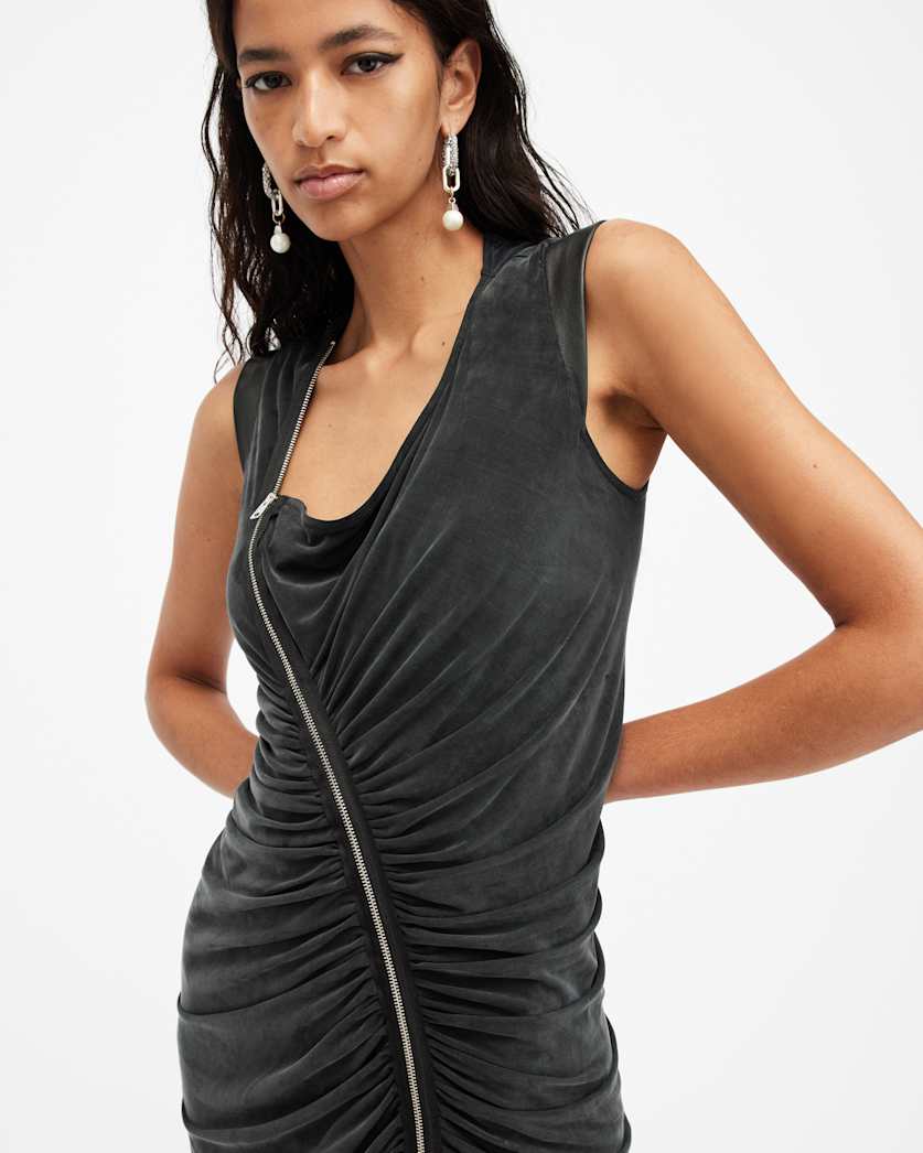 Umbra Draped Zip Slim Fit Dress