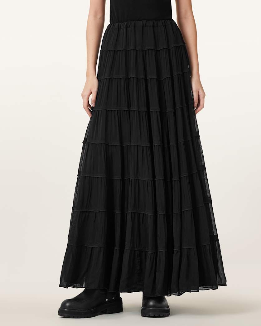 Eva Tiered Midi Skirt