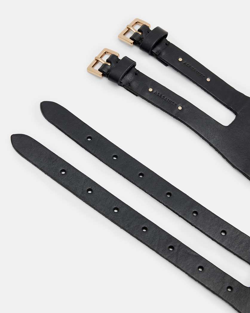 Sonia Studded Double Leather Belt