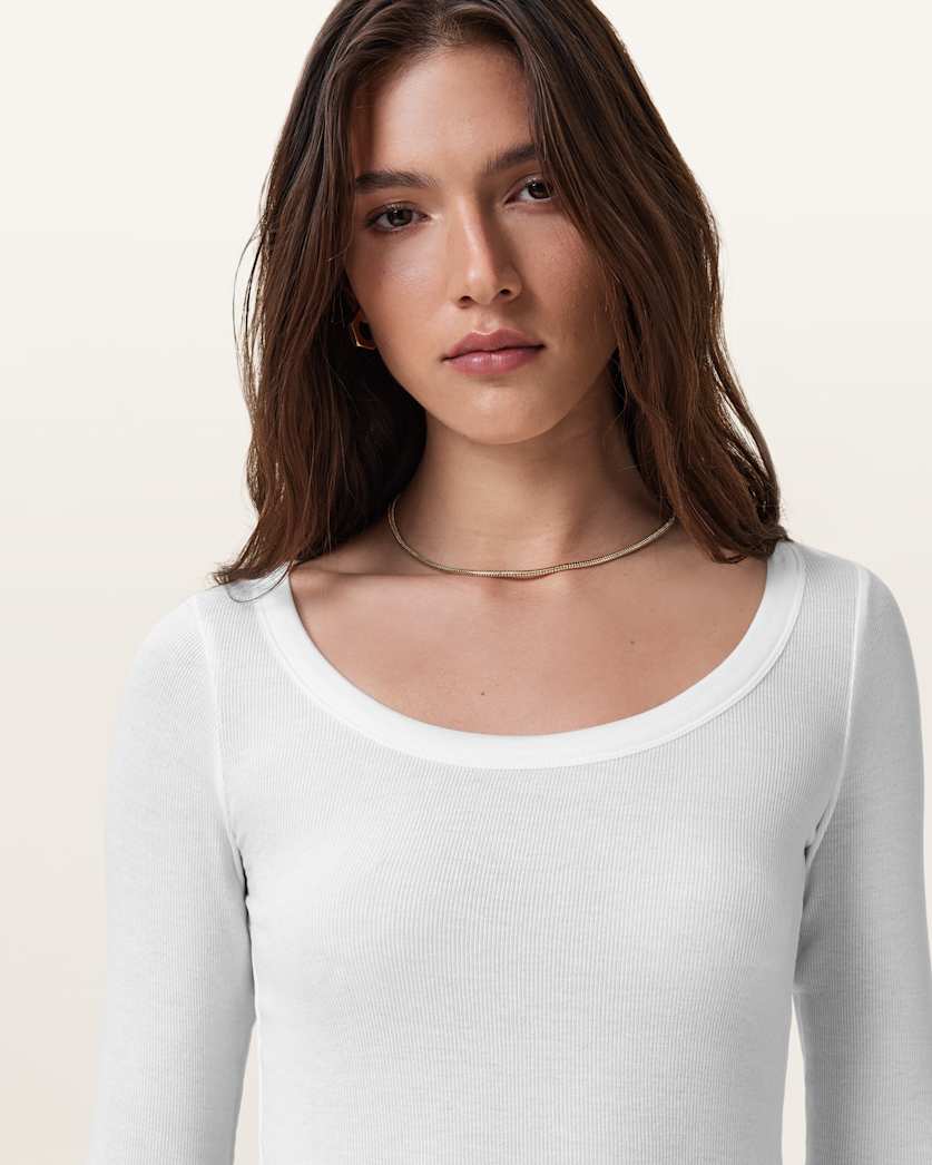 Rina Long Sleeve Scoop Neck T-Shirt