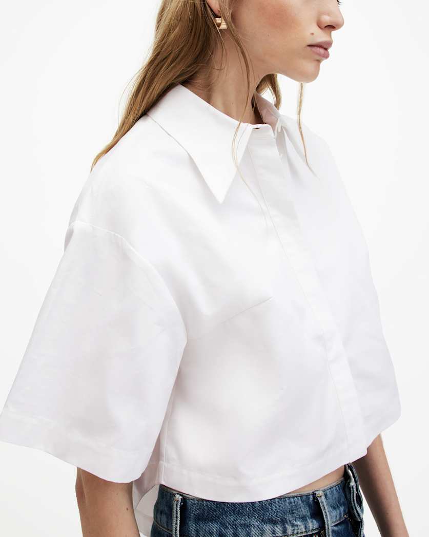 Joanna Relaxed Fit Cropped Shirt