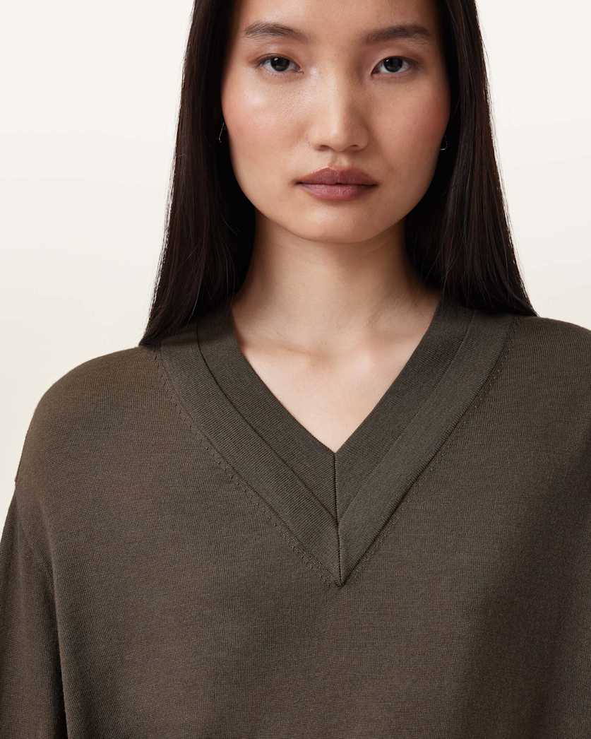 Julieana V Neck Wool Jumper