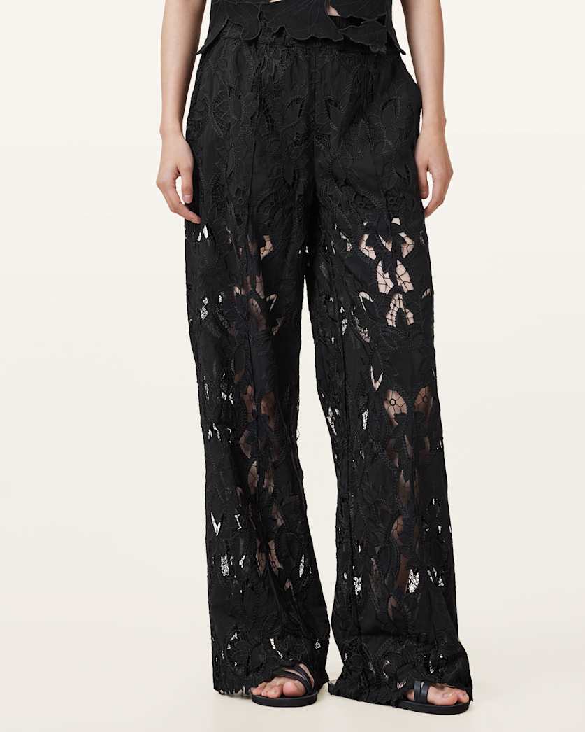 Charli Embroidered Straight Fit Trousers