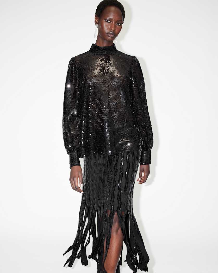 Whitney Long Sleeve Sequin Top