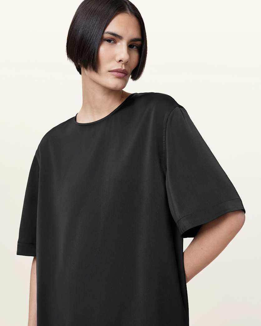 Amelie Satin Relaxed Fit T-Shirt