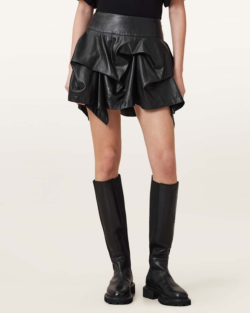 Hitch Leather Mini Skirt