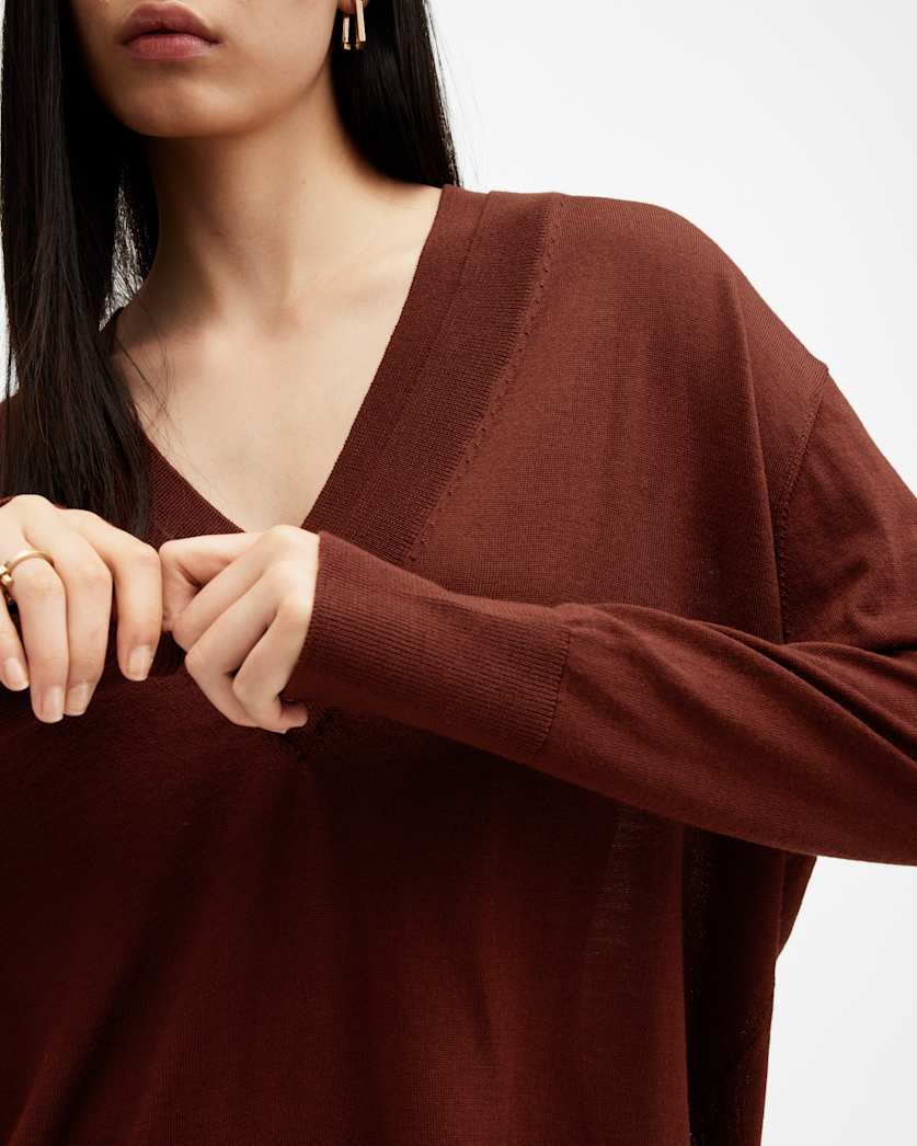 Bern Merino Wool V-Neck Jumper