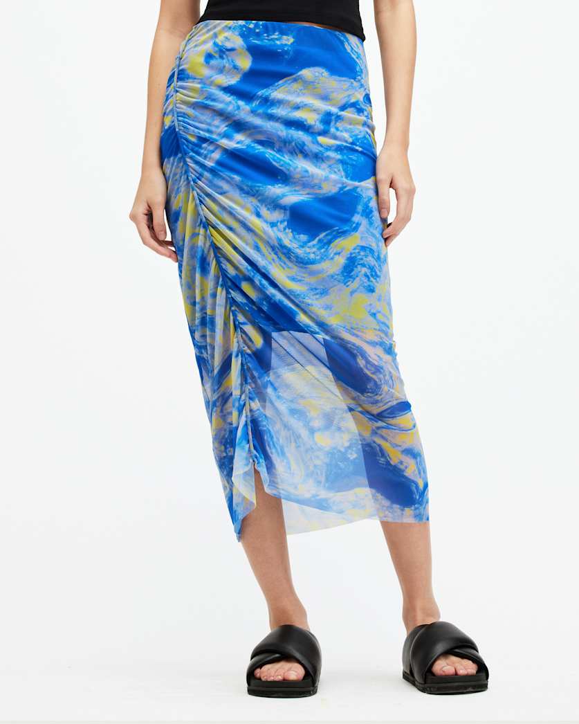 Nora Inspiral Mesh Midi Skirt