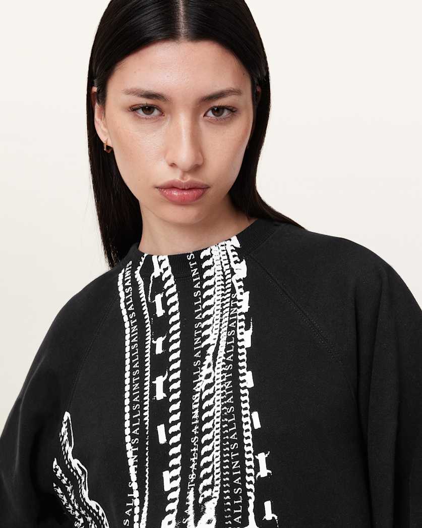 Metallo Dana Printed Zip Sweatshirt